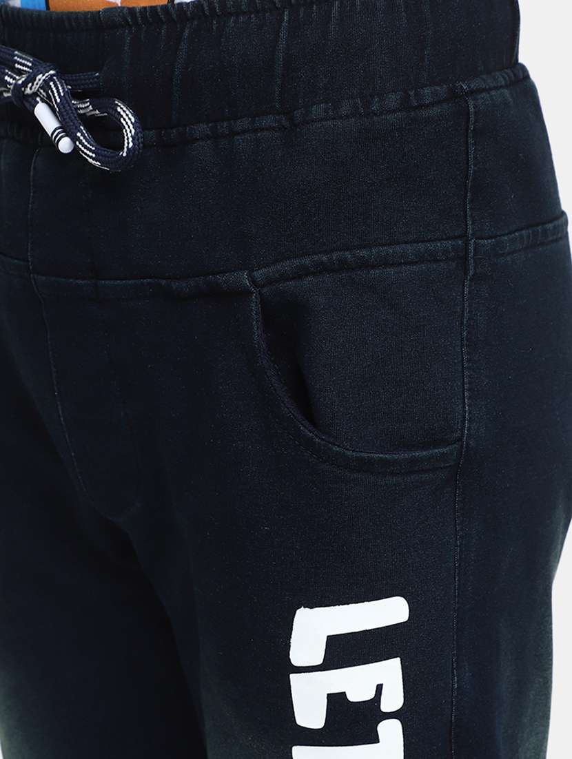 boys blue typography denim  jeans - 20421109 -  Standard Image - 4