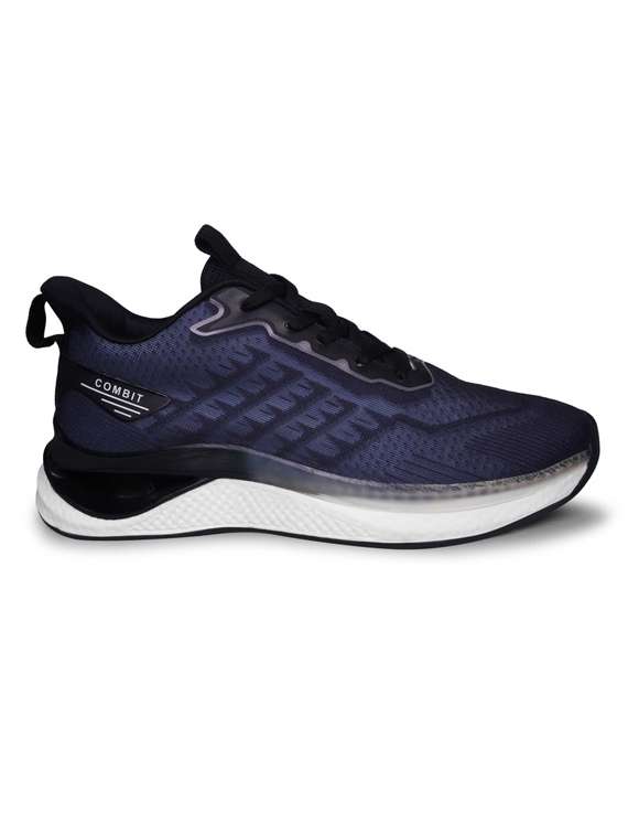 navy blue lace up sport shoes - 20422268 - Standard Image - 1