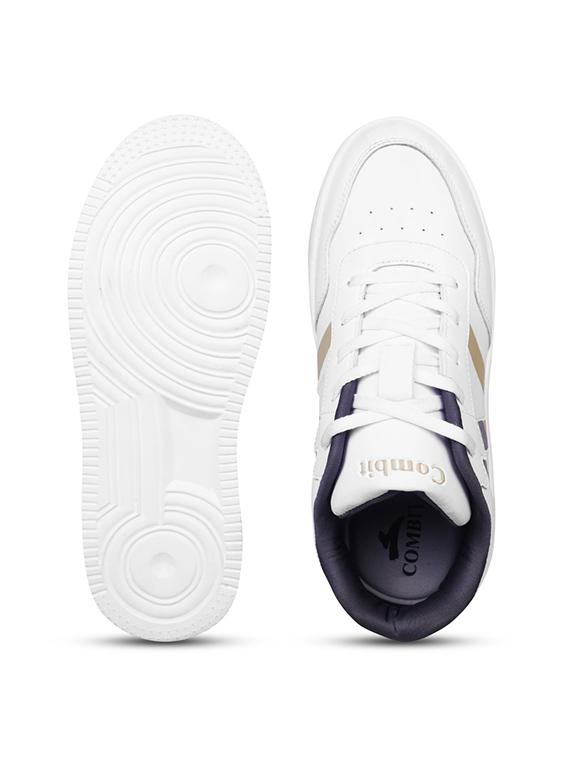 men printed white lace up sneaker - 20422301 - Standard Image - 4
