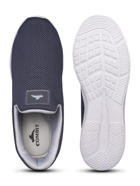 men solid grey casual slip on - 20422313 - Standard Image - 4