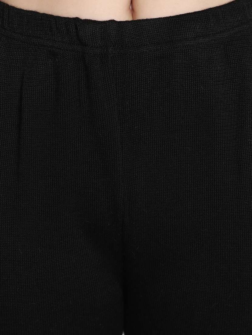 women solid flat front chinos trouser - 20422561 - Standard Image - 4