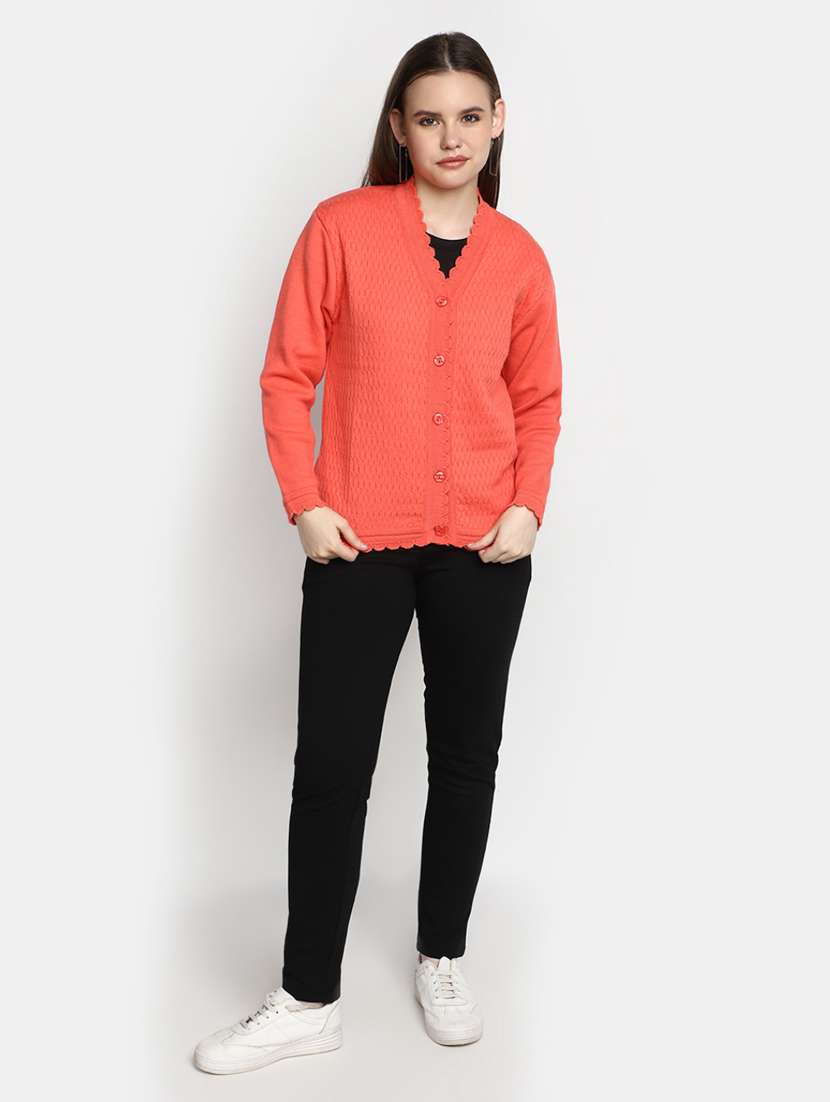 women's coral polyester cardigan - 20422643 -  Standard Image - 4