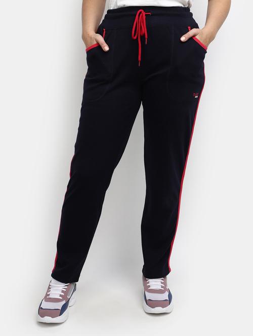 women dark blue cotton yoga pants - 20422768 -  Standard Image - 0
