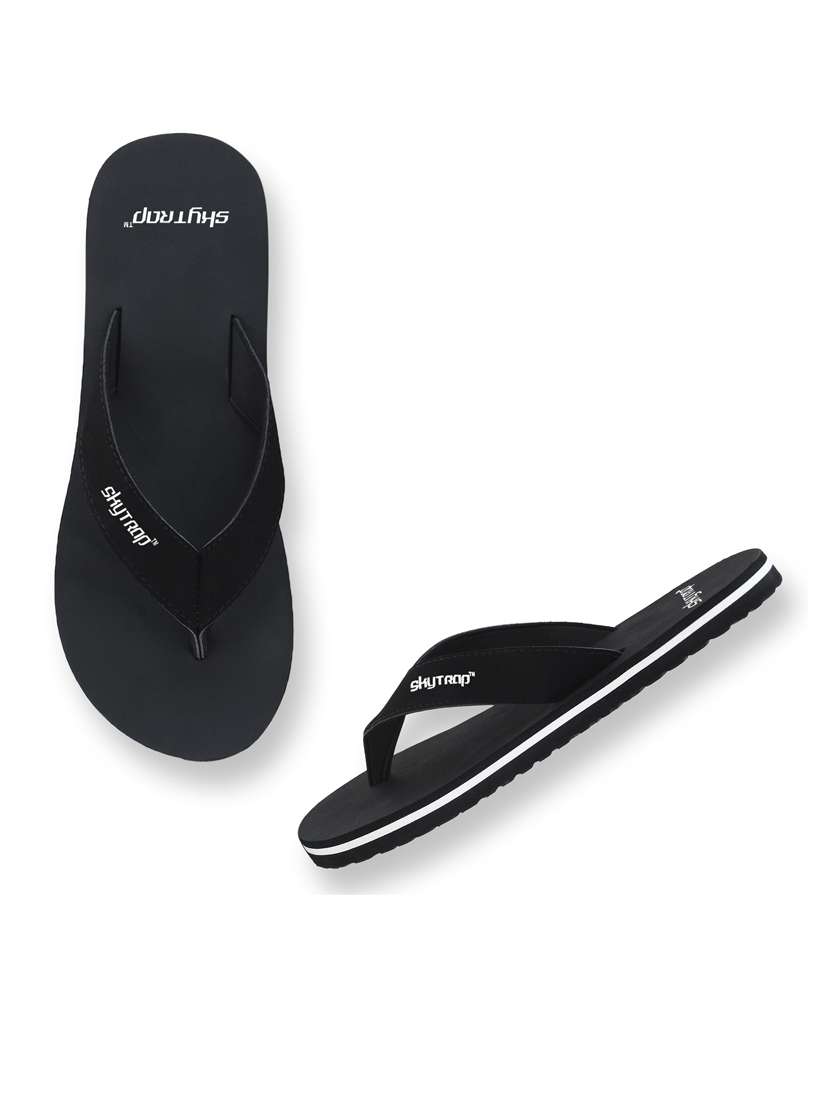 men solid black slipper - 20424023 -  Standard Image - 4