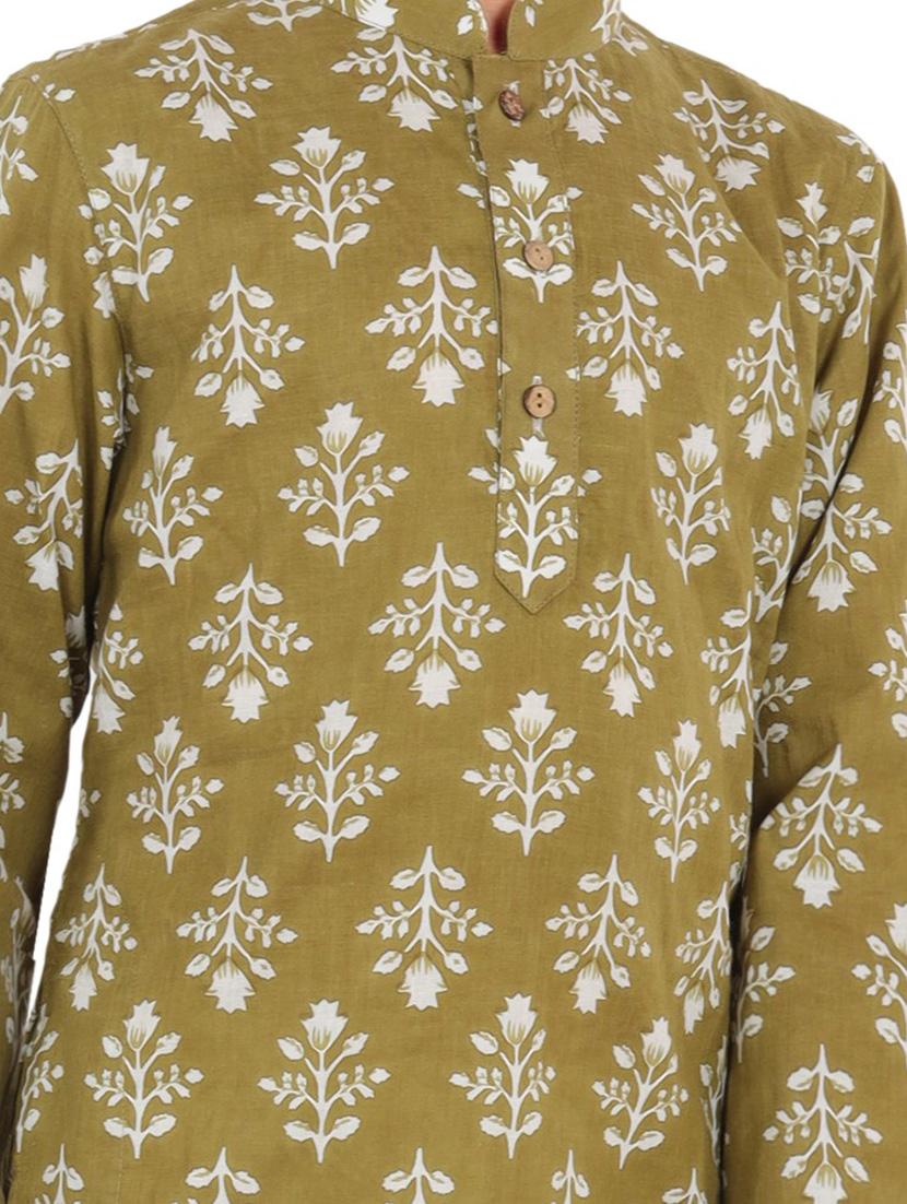 boys mandarin collar long sleeve kurta - 20424105 - Standard Image - 4