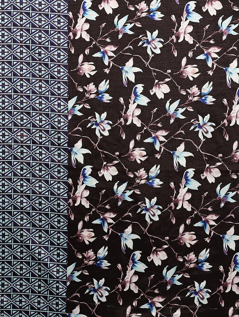 women's floral black colored saree - 20424629 - Standard Image - 6