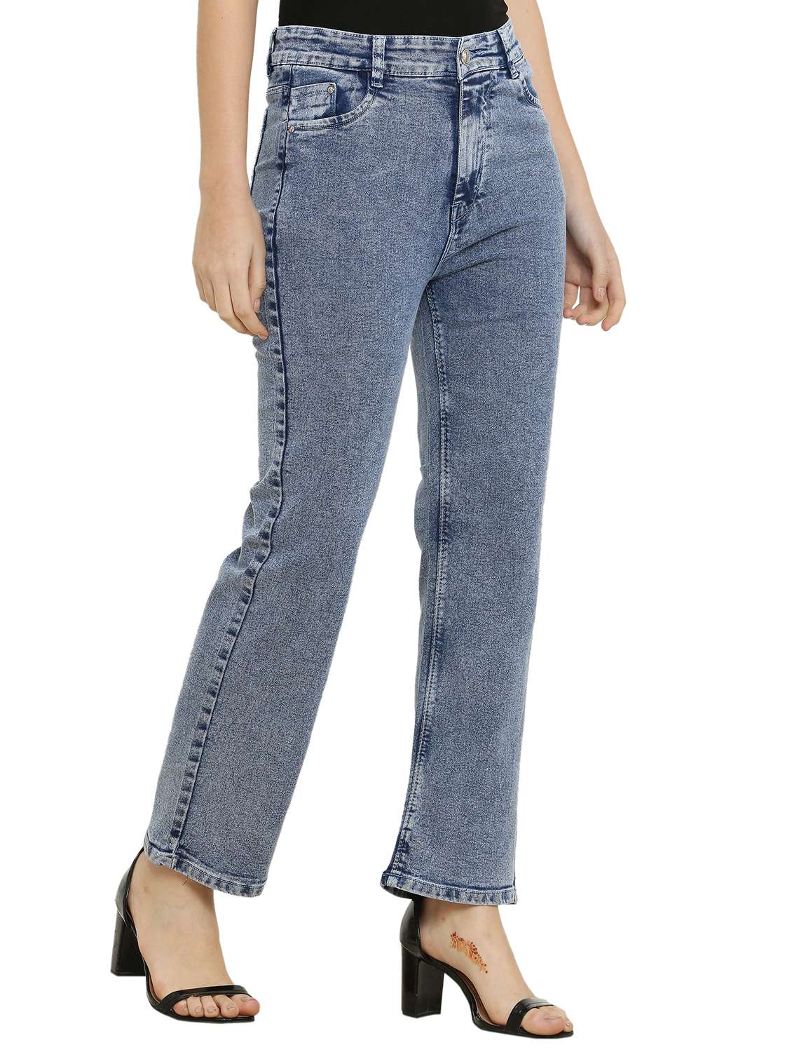 dark blue acid wash denim jeans - 20424825 -  Standard Image - 1