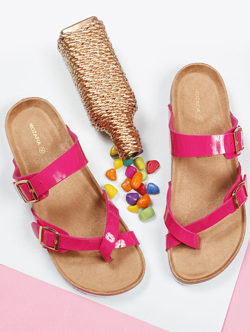 women solid pink slip on flat sandal - 20425029 - Zoom Image - 0