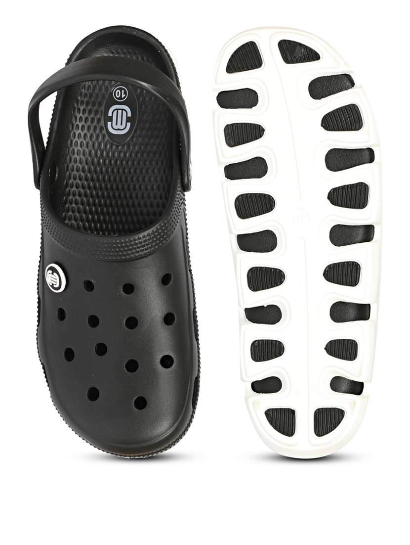 men solid black clogs - 20425085 - Standard Image - 4
