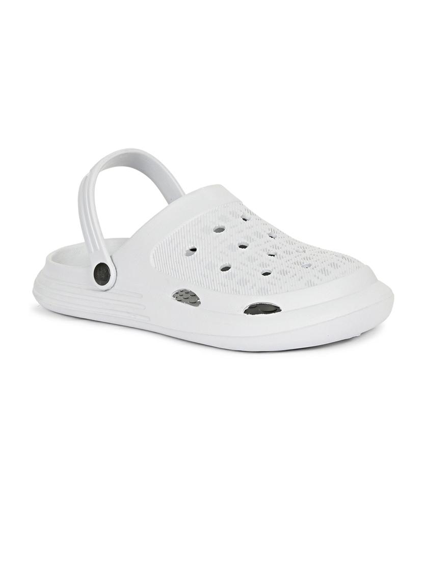 men solid off white colored clogs - 20425090 - Standard Image - 1