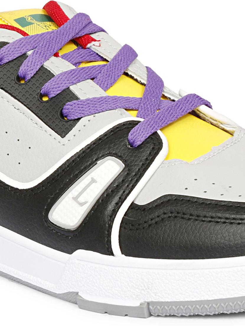 men color block grey lace up sneaker - 20425119 - Standard Image - 4