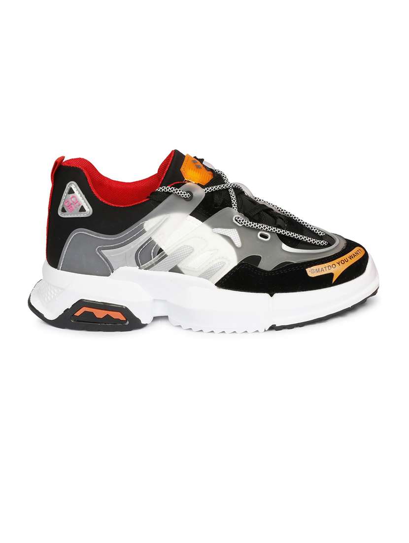 men color block black lace up sneaker - 20425125 -  Standard Image - 1