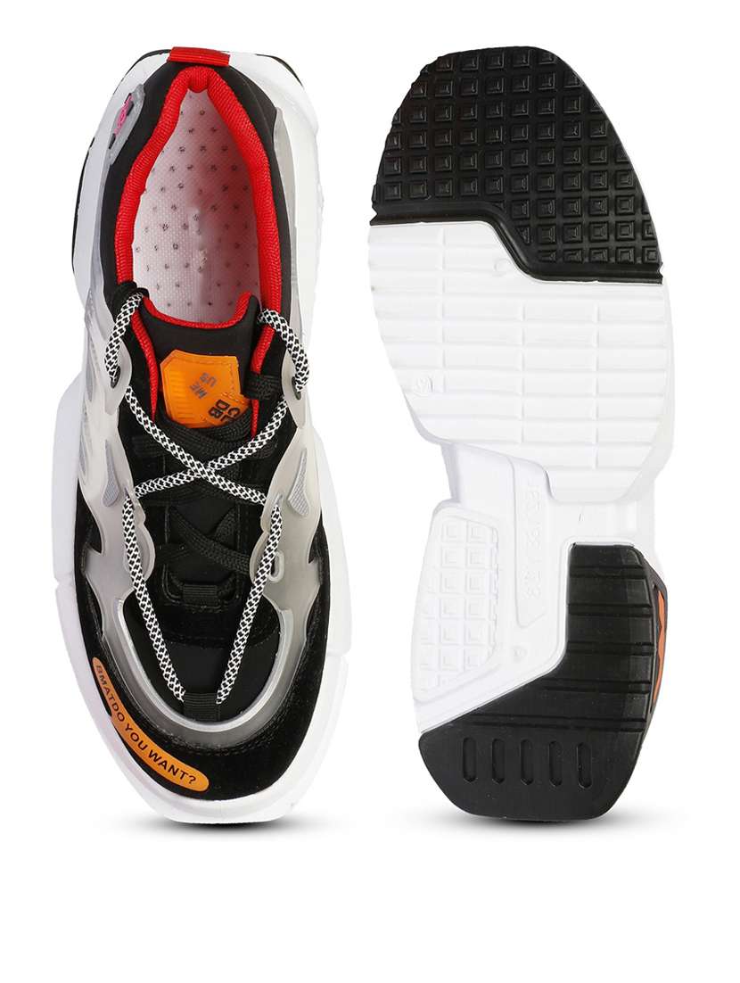 men color block black lace up sneaker - 20425125 -  Standard Image - 4