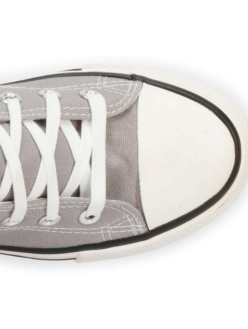 men solid grey high ankle lace up sneaker - 20425241 -  Standard Image - 4