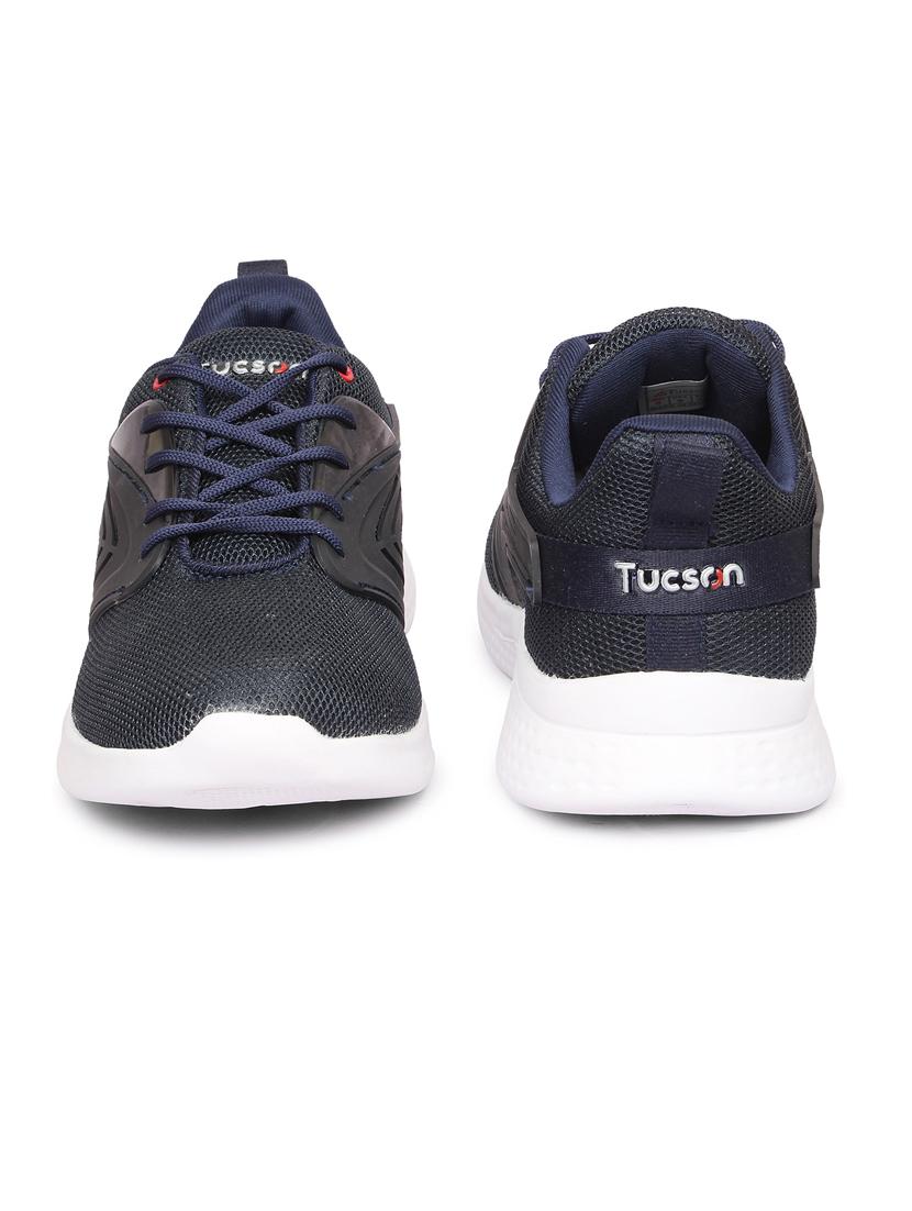 men solid navy blue lace up sneaker - 20425431 -  Standard Image - 1