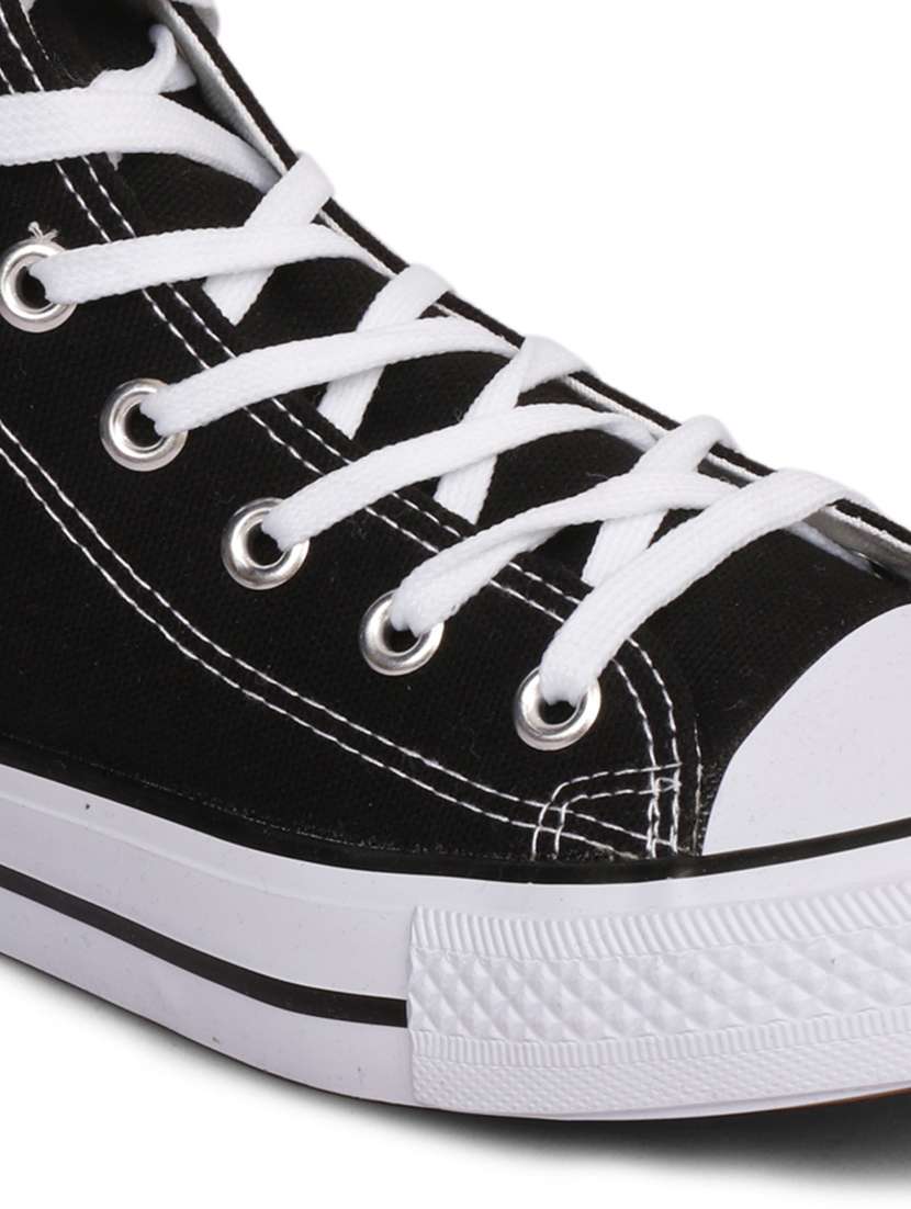 men solid black lace-up sneaker - 20425468 -  Standard Image - 4