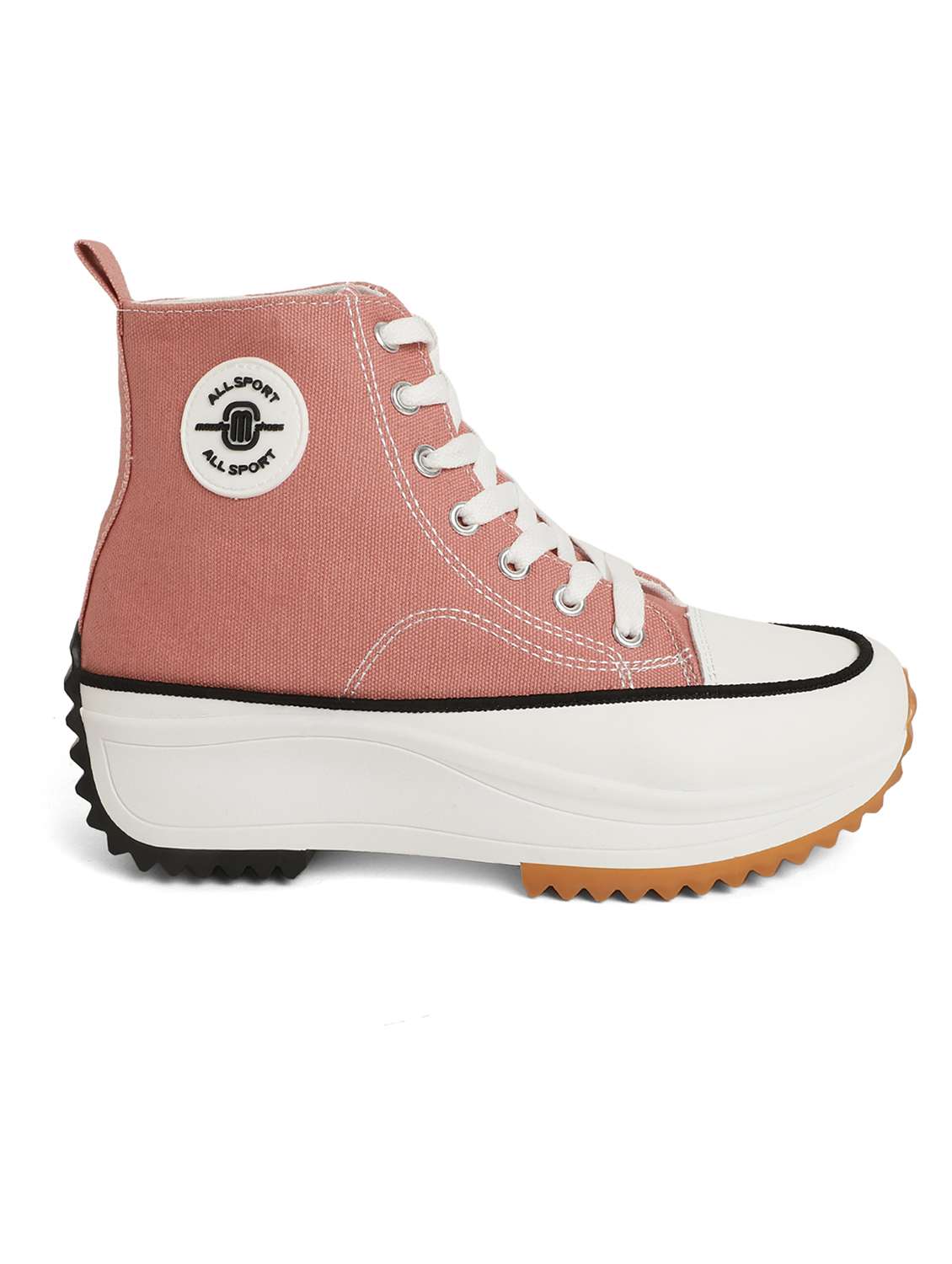 pink canvas laceup sneakers - 20425600 -  Standard Image - 1