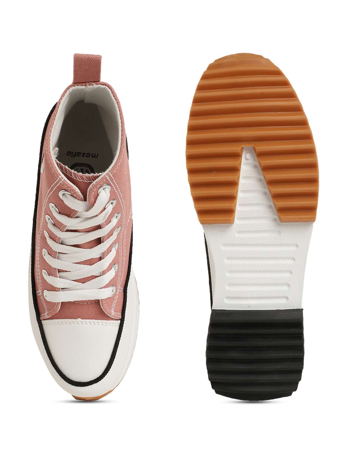 pink canvas laceup sneakers - 20425600 -  Standard Image - 4