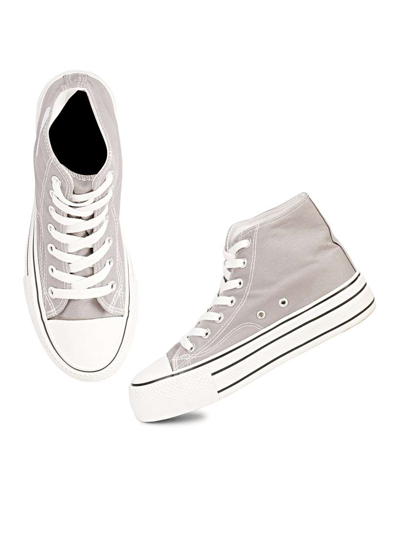 grey high ankle lace-up sneaker - 20425615 - Standard Image - 4