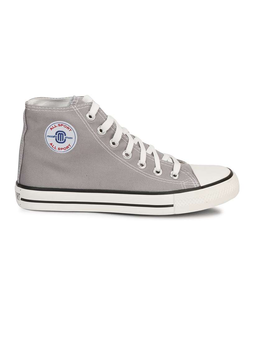 grey canvas laceup sneakers - 20425646 -  Standard Image - 1