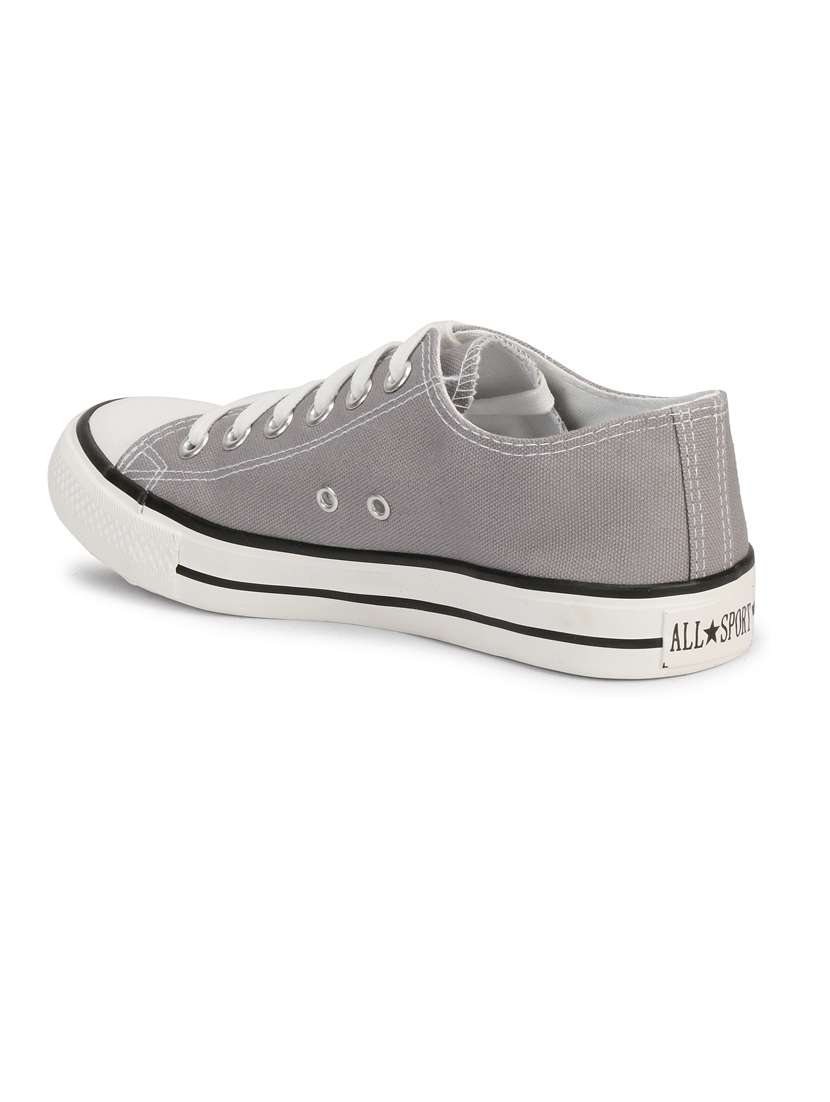 grey canvas laceup sneakers - 20425649 -  Standard Image - 1