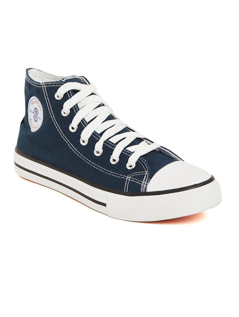 navy canvas laceup sneakers - 20425657 -  Standard Image - 1