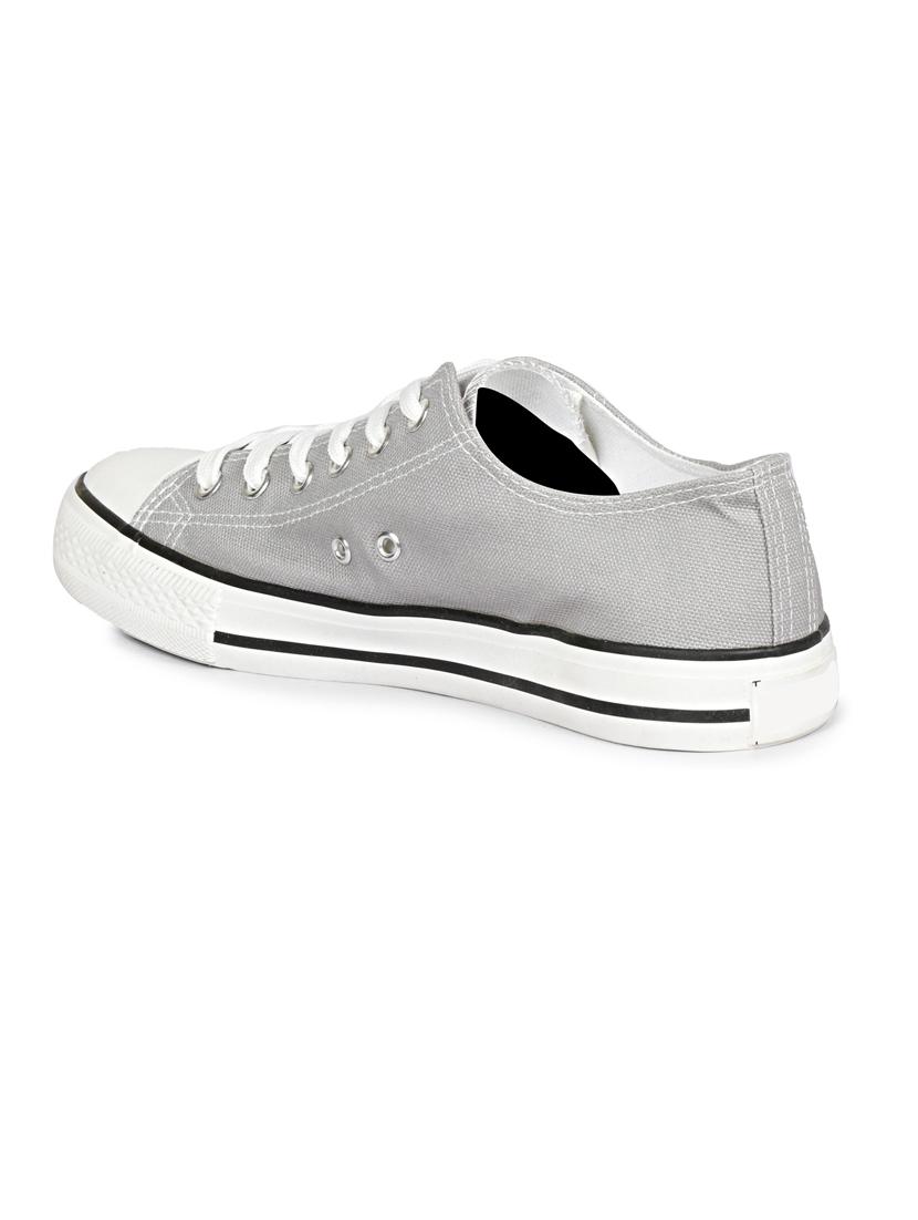 grey canvas laceup sneakers - 20425661 -  Standard Image - 1