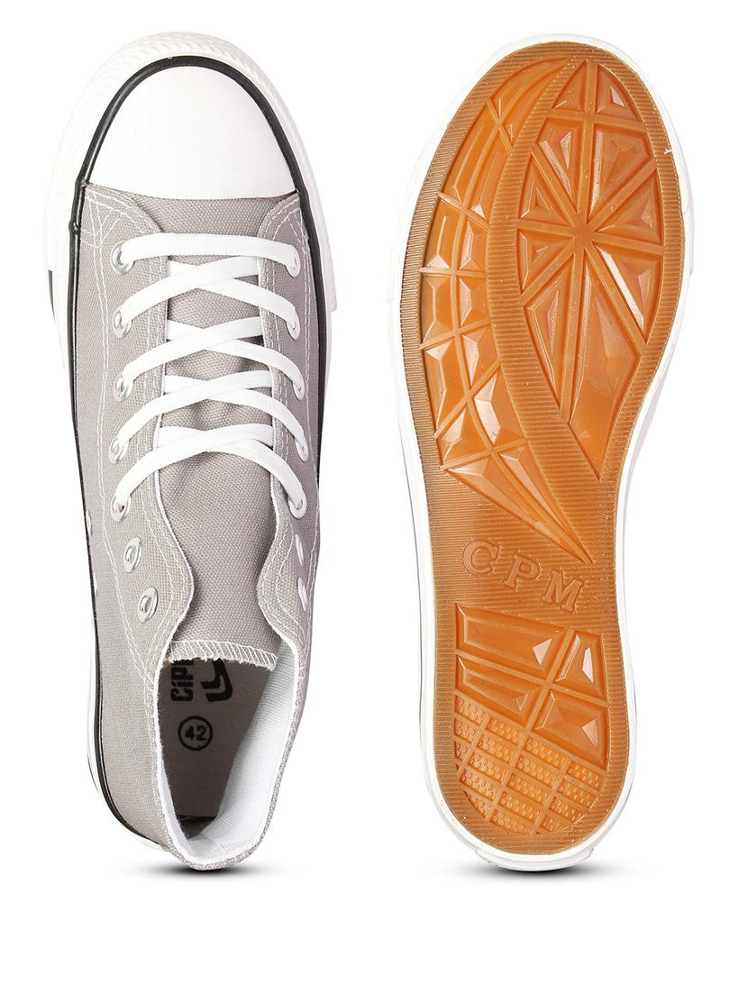 women solid grey high ankle lace-up sneaker - 20425682 - Standard Image - 4