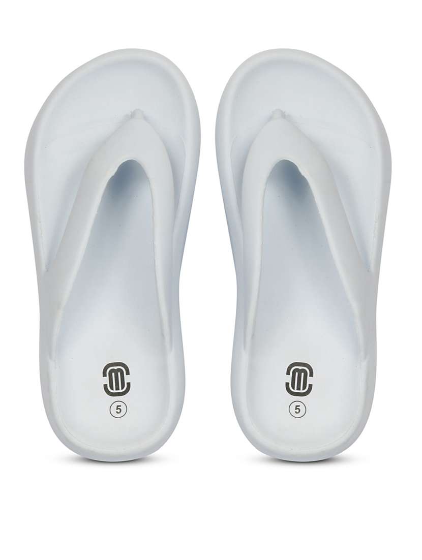 women solid white flip flop - 20425727 - Standard Image - 1