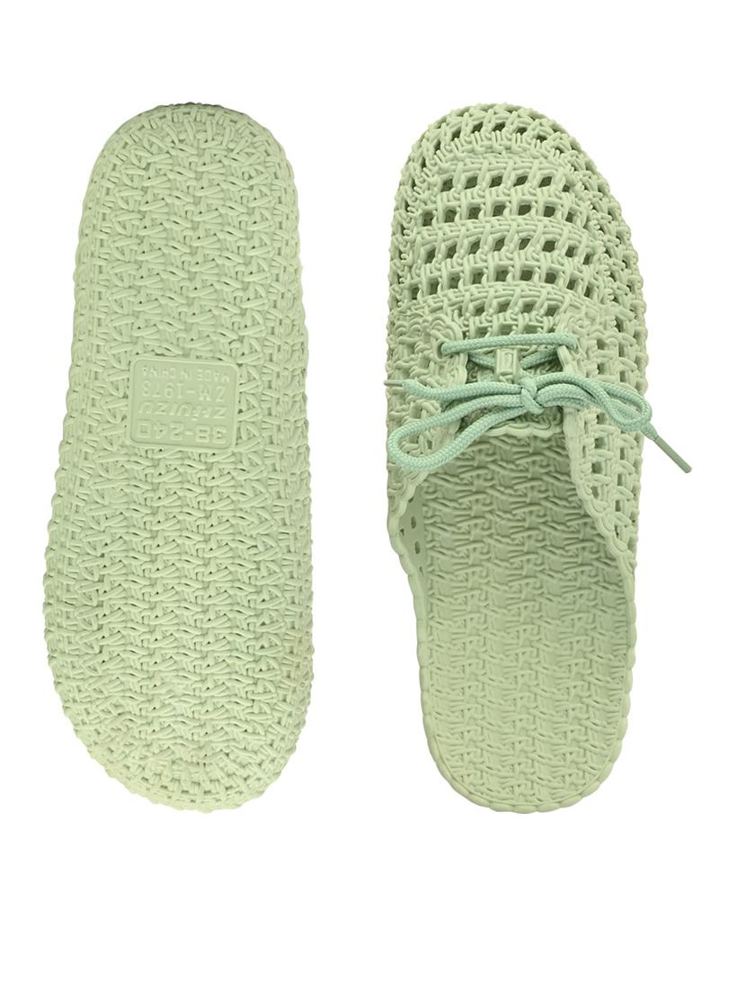 women textured neo mint flip flops - 20425783 - Standard Image - 1