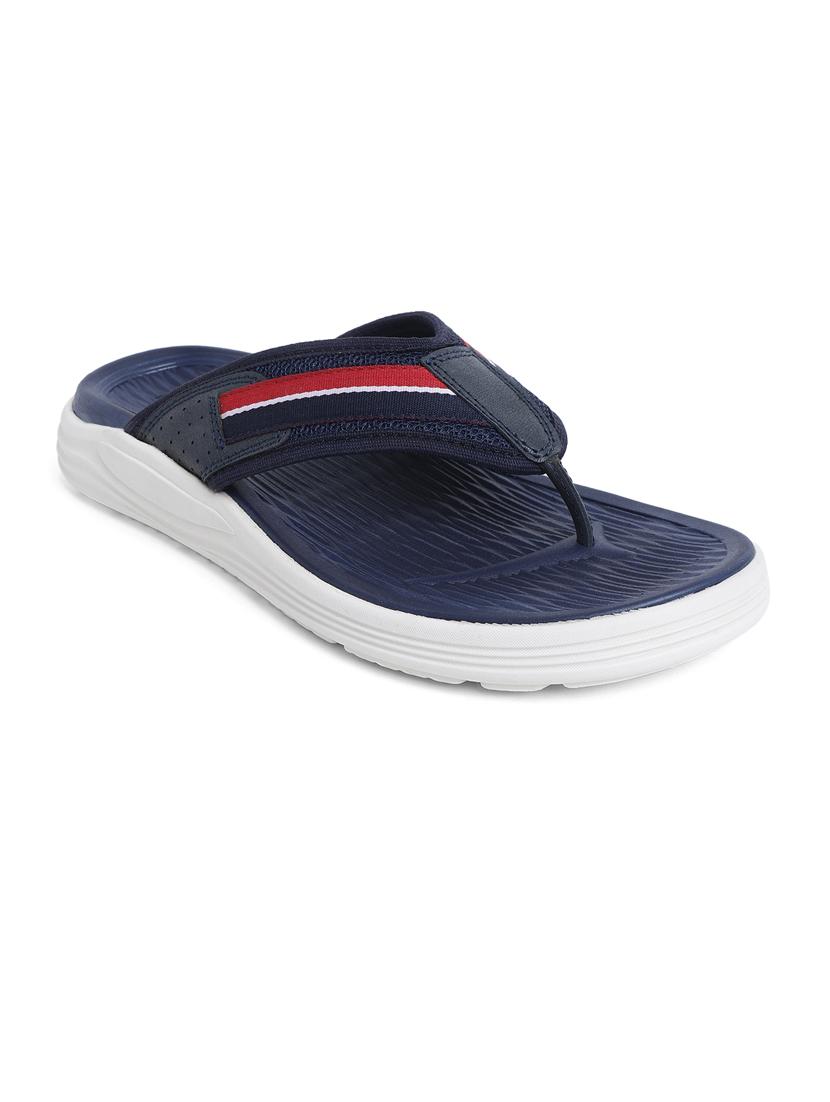 men color block navy blue flip flop - 20425797 - Standard Image - 1