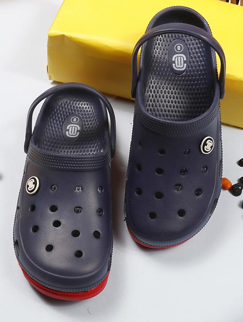 men solid navy blue flip flop - 20425804 - Standard Image - 0