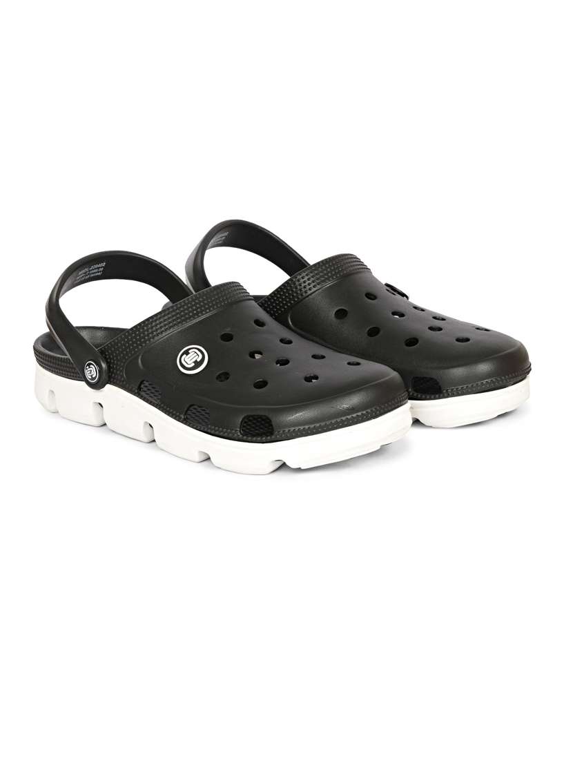 men solid black flip flop - 20425805 - Standard Image - 1