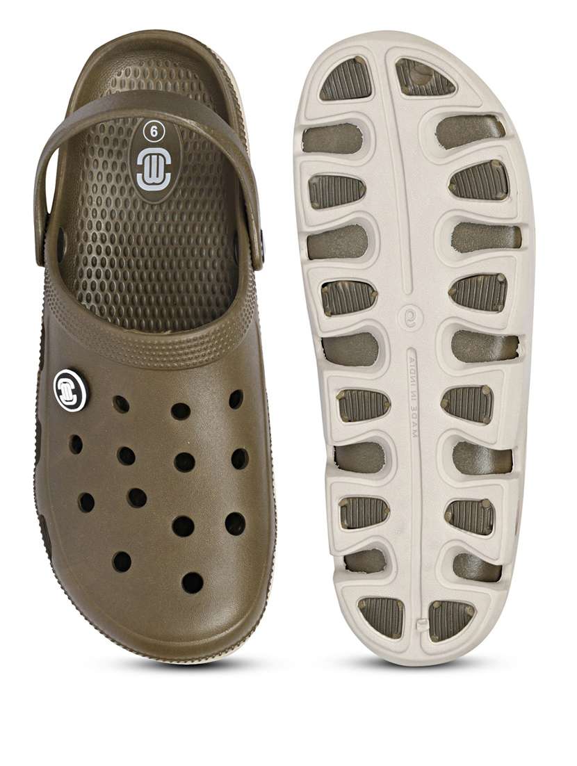 men solid olive flip flop - 20425806 - Standard Image - 4