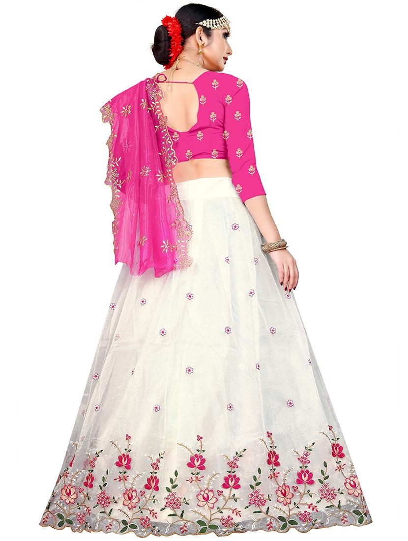 women white semi-stitched lehenga choli - 20426518 - Standard Image - 1