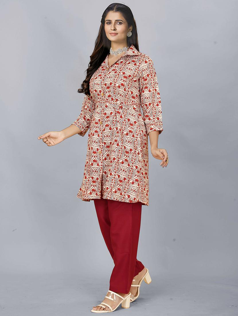 floral kurta pant set - 20426596 -  Standard Image - 1