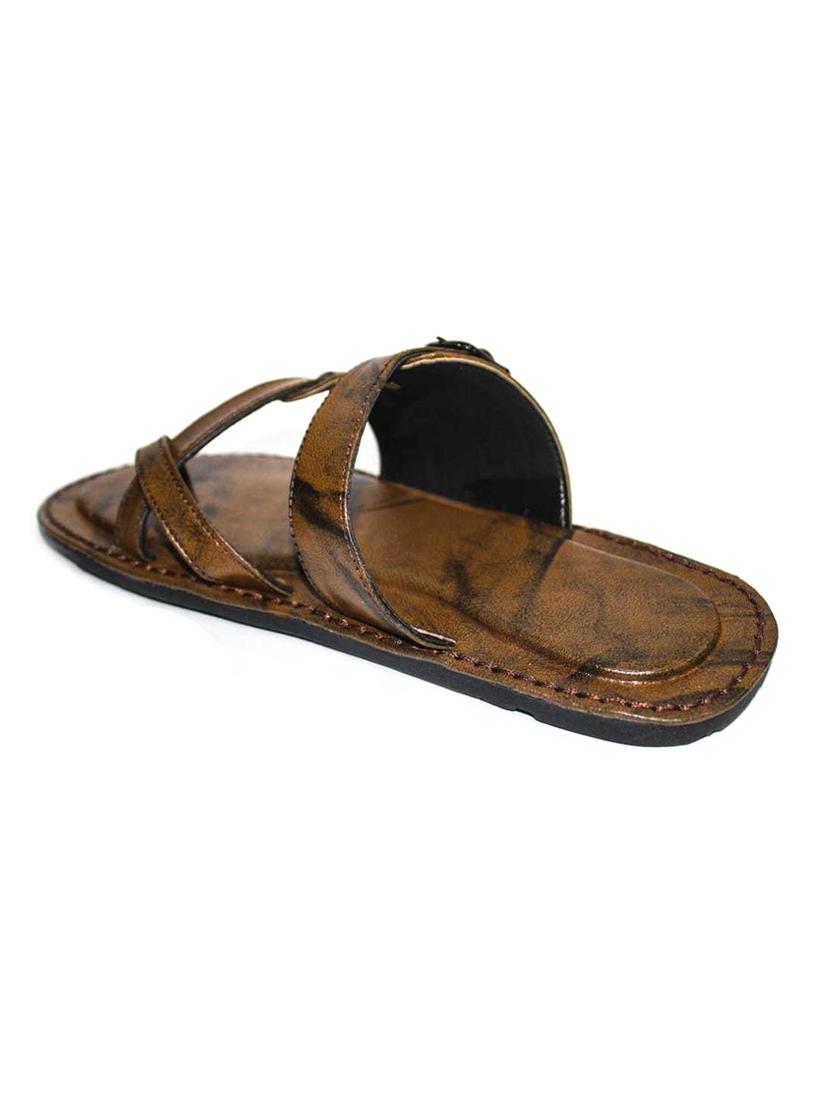 men solid brown flip flop - 20426918 - Standard Image - 1