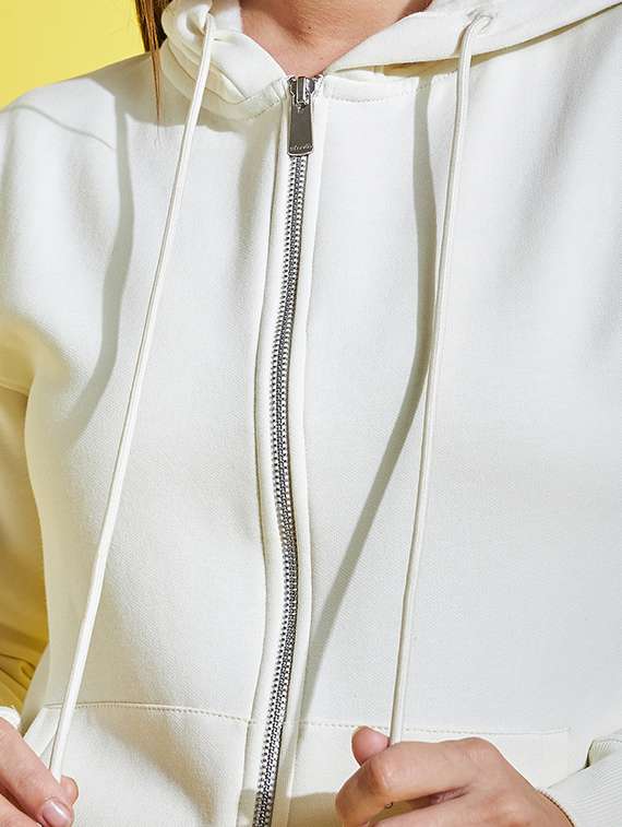 solid hooded neck sweatshirt - 20427054 -  Standard Image - 4