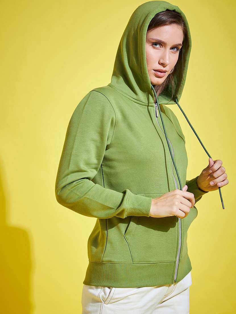 solid hooded neck sweatshirt - 20427068 - Standard Image - 1