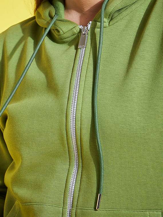 solid hooded neck sweatshirt - 20427068 - Standard Image - 4