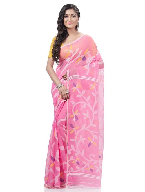 women's self design pink colored saree with blouse - 20427131 - Standard Image - 0