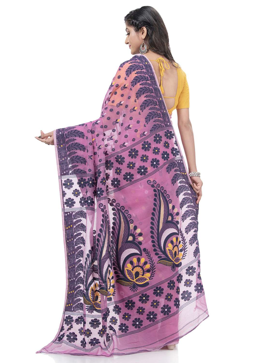women's self design pink colored saree with blouse - 20427158 - Standard Image - 1