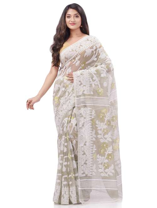 women's self design grey colored saree with blouse - 20427172 -  Standard Image - 0