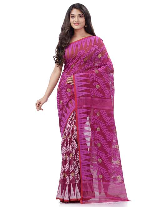 women's self design pink colored saree with blouse - 20427181 - Standard Image - 0