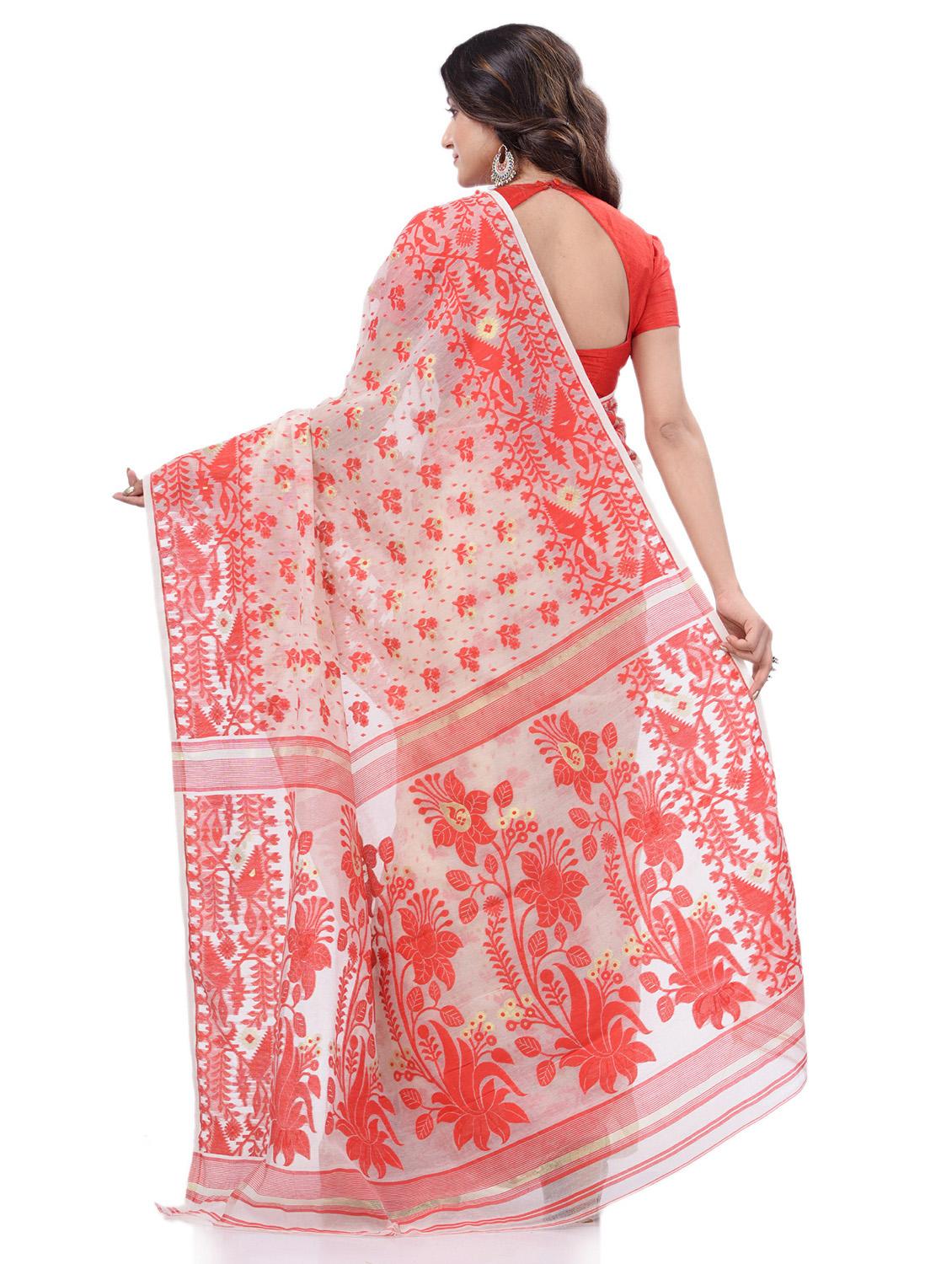 women's self design off white colored saree with blouse - 20427185 -  Standard Image - 1