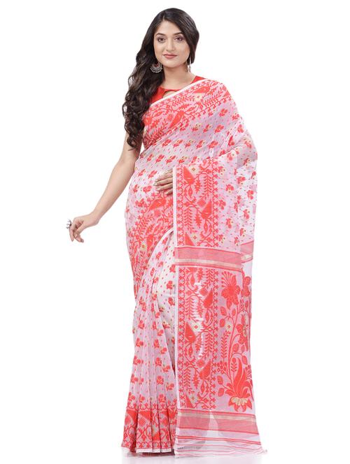 women's self design white colored saree with blouse - 20427187 - Standard Image - 0