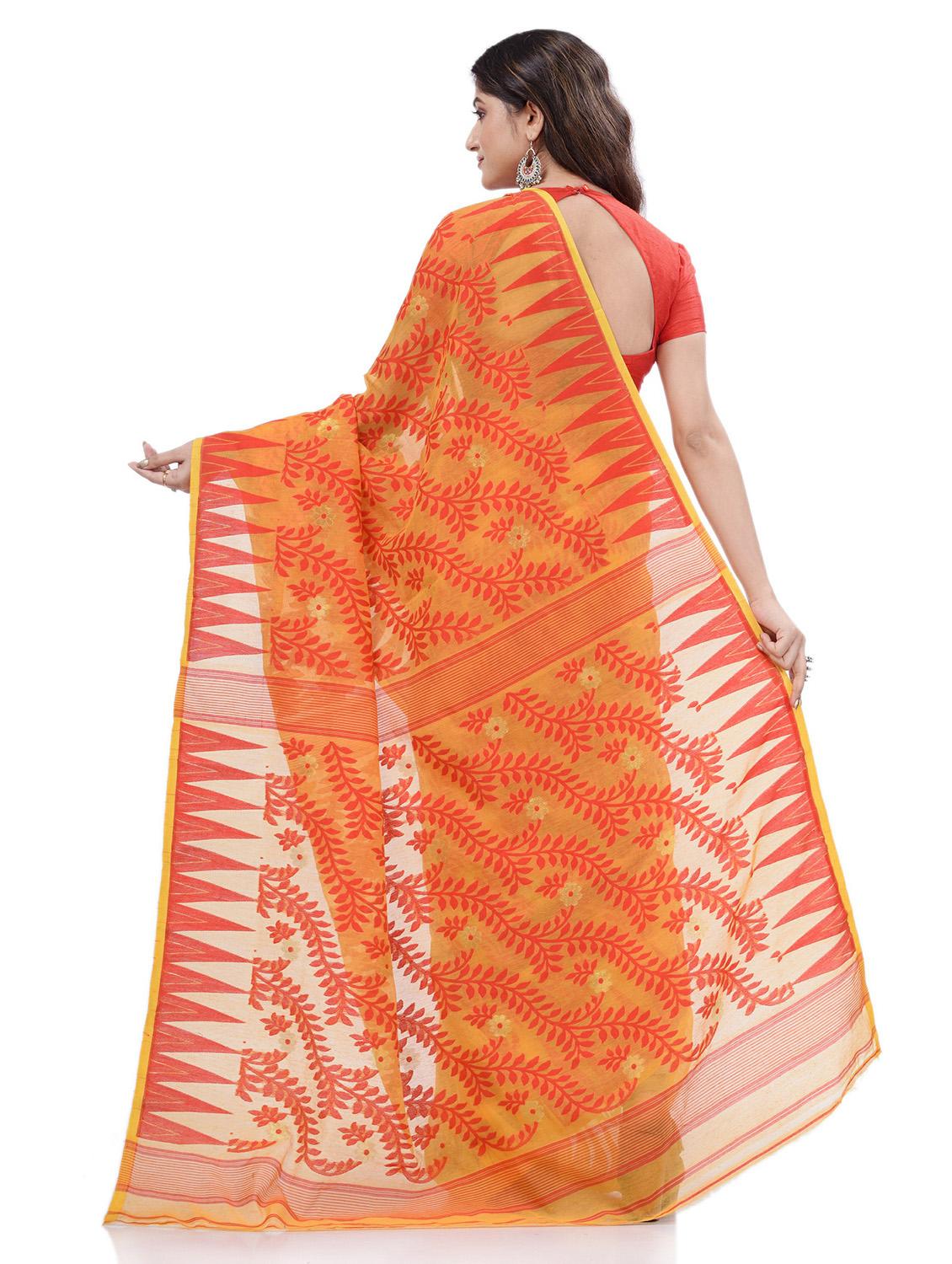 women's self design mustard colored saree with blouse - 20427209 - Standard Image - 1