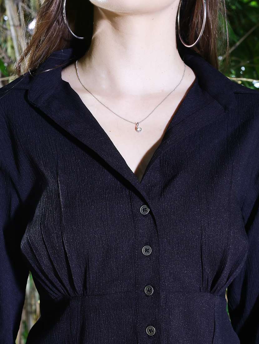 navy blue shirt and trouser co-ord - 20427318 -  Standard Image - 4