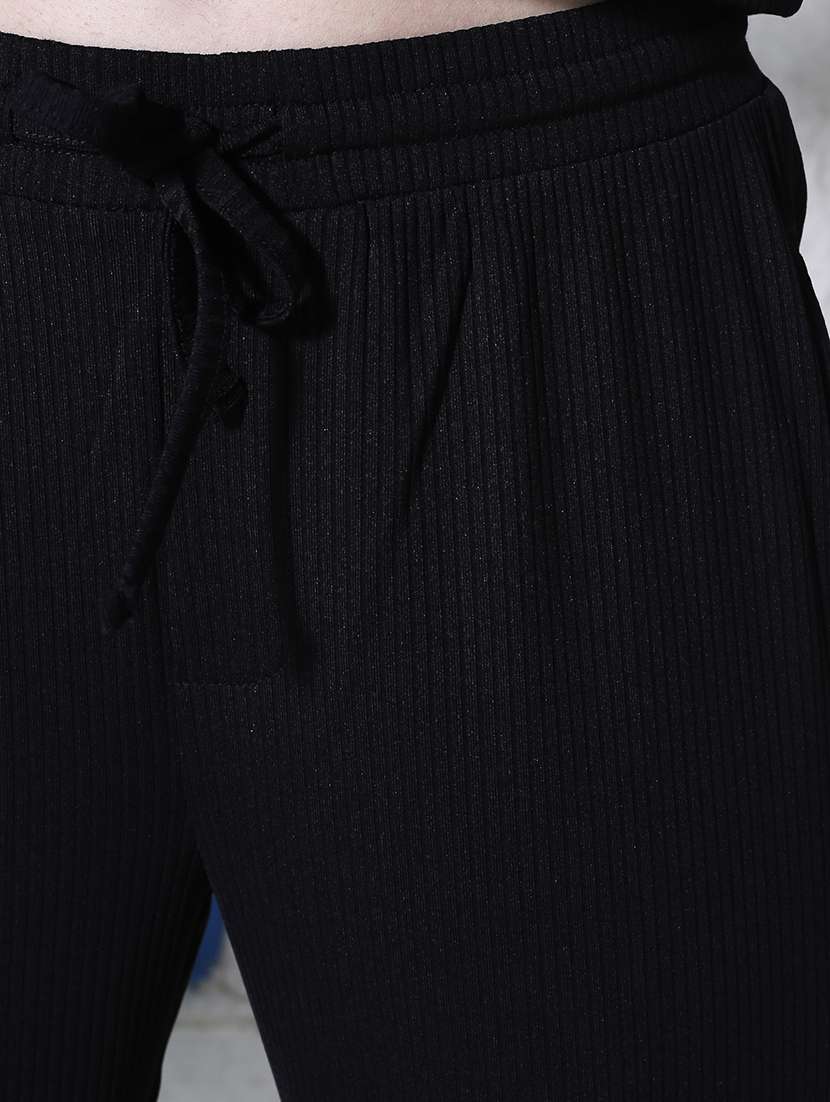 women black polyester joggers - 20427326 -  Standard Image - 4