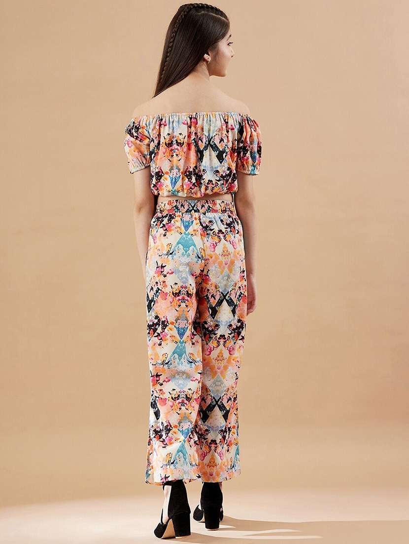 girls printed full length twin set - 20428221 -  Standard Image - 1